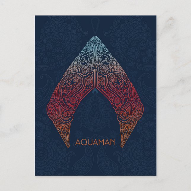 Aquaman | Paisley Aquaman Logo Postcard (Front)