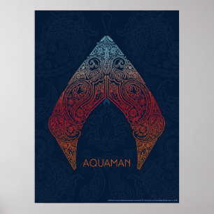 Aquaman Paisley Aquaman Logo Poster