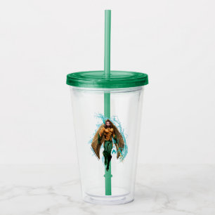 Aquaman Prince Orin With Aquaman Logo Acrylic Tumbler