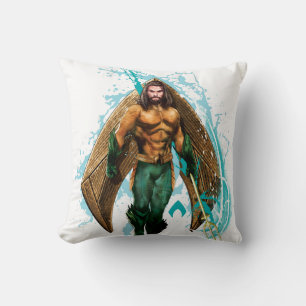 Aquaman   Prince Orin With Aquaman Logo Cushion