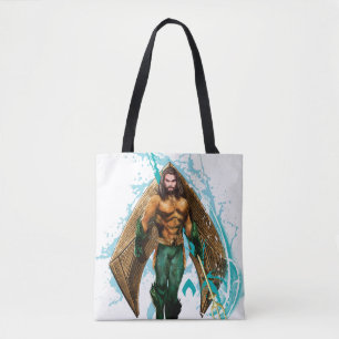 Aquaman Prince Orin With Aquaman Logo Tote Bag