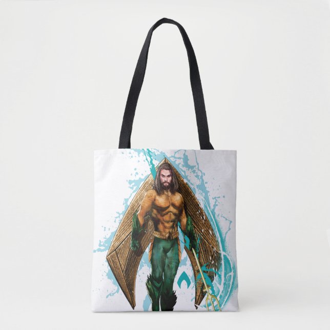 Aquaman | Prince Orin With Aquaman Logo Tote Bag (Front)