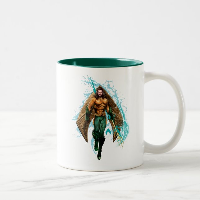 Aquaman | Prince Orin With Aquaman Logo Two-Tone Coffee Mug (Right)
