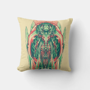 Aquaman Queen Fisherman Art Nouveau Panel Cushion