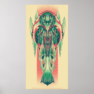 Aquaman   Queen Fisherman Art Nouveau Panel Poster
