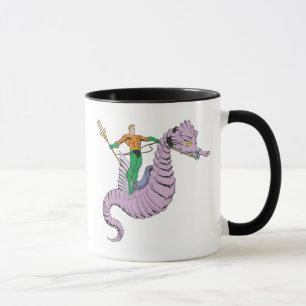 Aquaman Rides Seahorse Mug