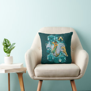 Aquaman Riding Seahorse Across Kingdoms Cushion