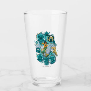 Aquaman Riding Seahorse Across Kingdoms Glass