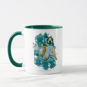 Aquaman Riding Seahorse Across Kingdoms Mug