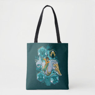 Aquaman Riding Seahorse Across Kingdoms Tote Bag