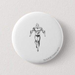 Aquaman Runs BW 6 Cm Round Badge