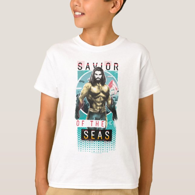 Aquaman | "Savior Of The Seas" Modernist Graphic T-Shirt (Front)