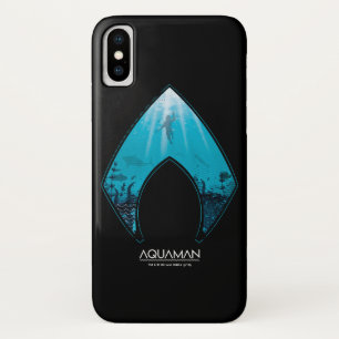 Aquaman   See Through Aquaman Logo Ocean Graphic iPhone X Case