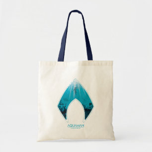 Aquaman   See Through Aquaman Logo Ocean Graphic Tote Bag