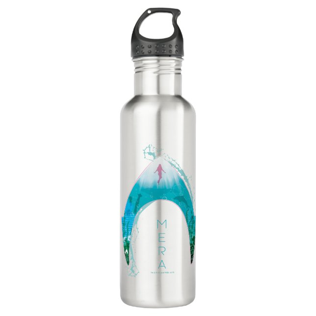 Aquaman | See Through Mera Symbol Ocean Graphic 710 Ml Water Bottle (Front)