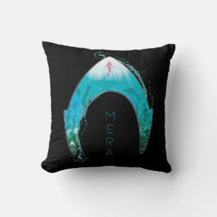 Aquaman See Through Mera Symbol Ocean Graphic Cushion