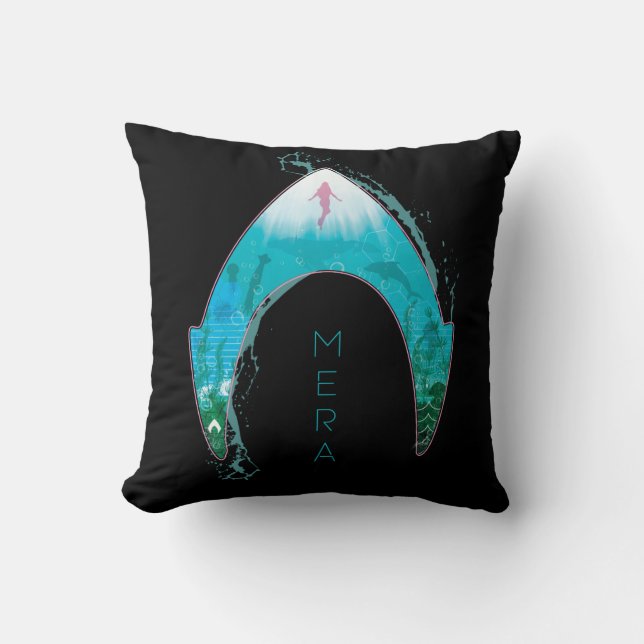 Aquaman | See Through Mera Symbol Ocean Graphic Cushion (Front)