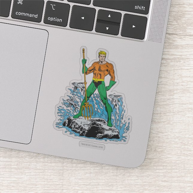 Aquaman Stands with Pitchfork (Detail)