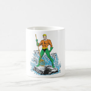 Aquaman Stands with Pitchfork Coffee Mug