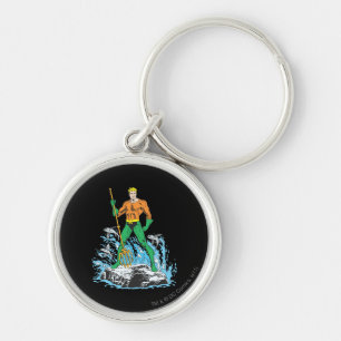 Aquaman Stands with Pitchfork Key Ring