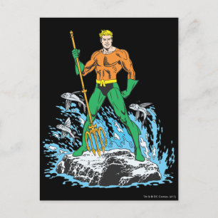Aquaman Stands with Pitchfork Postcard