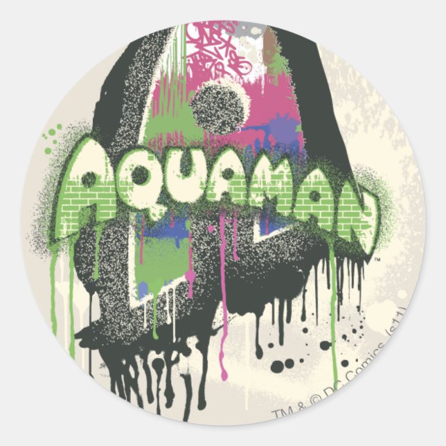 Aquaman - Twisted Innocence Letter Classic Round Sticker (Front)