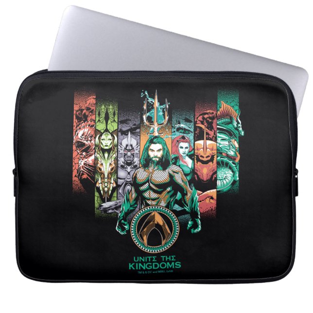 Aquaman | "Unite The Kingdoms" Atlanteans Graphic Laptop Sleeve (Front)
