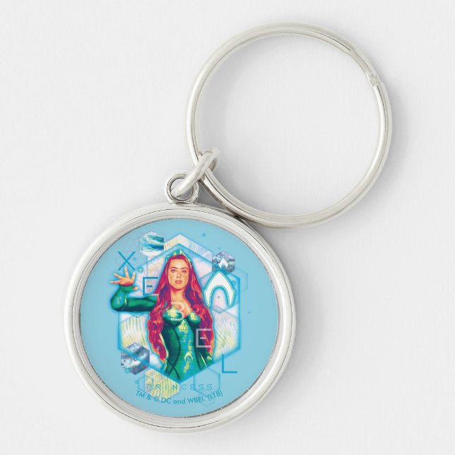 Aquaman | Xebel Princess Mera Hexagonal Graphic Key Ring (Front)
