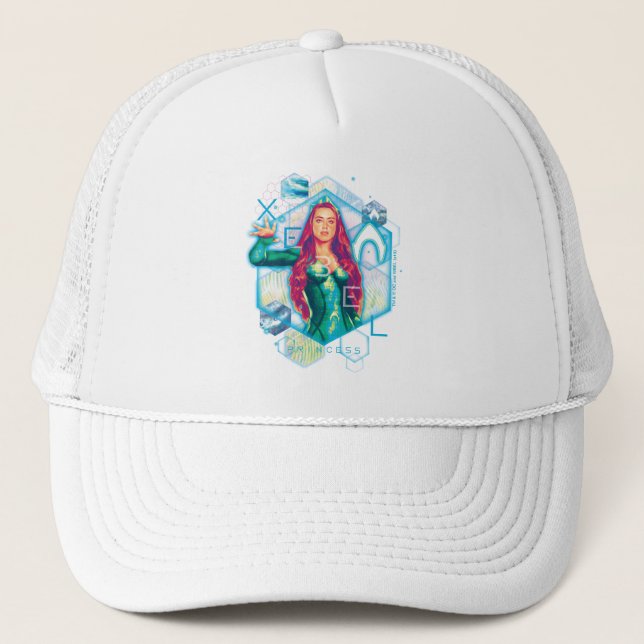 Aquaman | Xebel Princess Mera Hexagonal Graphic Trucker Hat (Front)