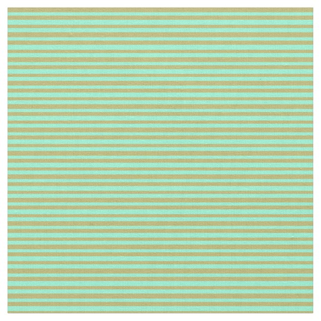 Aquamarine and Dark Khaki Coloured Pattern Fabric (Close Up)