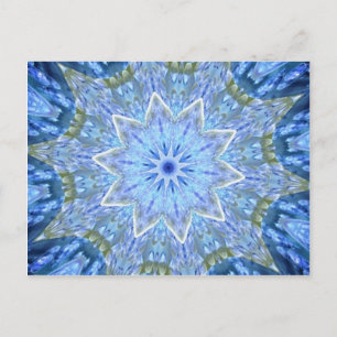 Aquamarine and Peridot Daydream Kaleidoscope Postcard