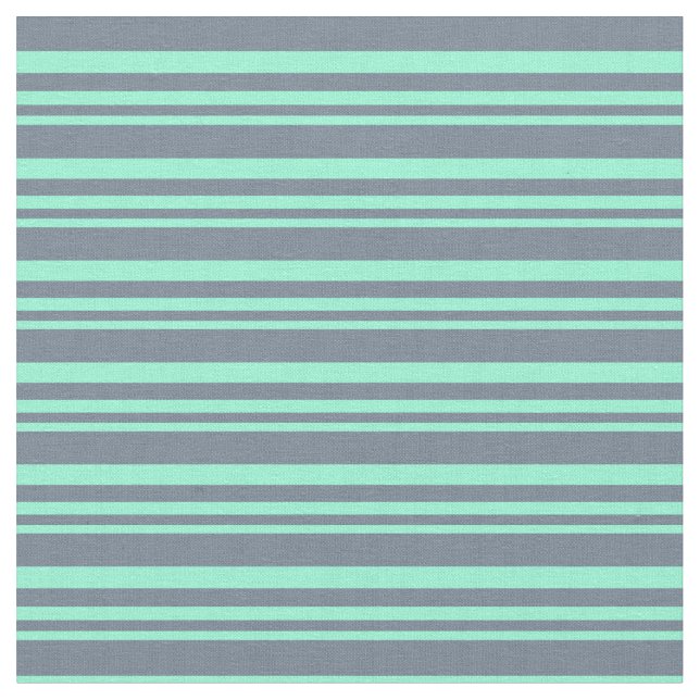 Aquamarine and Slate Grey Lines/Stripes Pattern Fabric (Close Up)