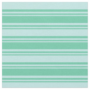 Aquamarine and Turquoise Stripes Pattern Fabric