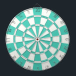 Aquamarine And White Dartboard<br><div class="desc">Aquamarine And White Dart Board</div>