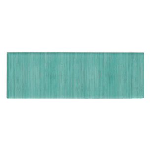 Aquamarine Bamboo Wood Grain Look Name Tag