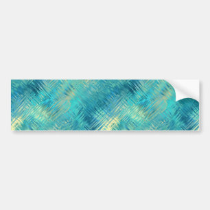 Aquamarine Blue Crystal Gel Texture Bumper Sticker