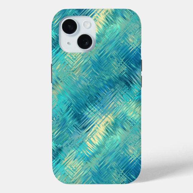 Aquamarine Blue Crystal Gel Texture Case-Mate iPhone Case (Back)