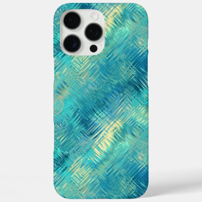 Aquamarine Blue Crystal Gel Texture Case-Mate iPhone Case (Back)