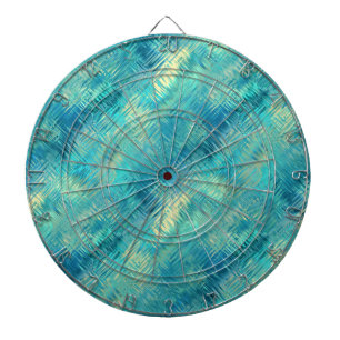 Aquamarine Blue Crystal Gel Texture Dartboard