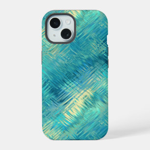 Aquamarine Blue Crystal Gel Texture iPhone 15 Case