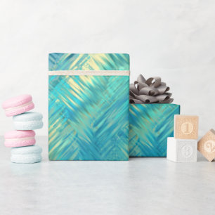 Aquamarine Blue Crystal Gel Texture Wrapping Paper