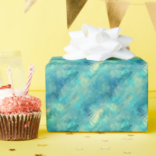 Aquamarine Blue Crystal Gel Texture Wrapping Paper