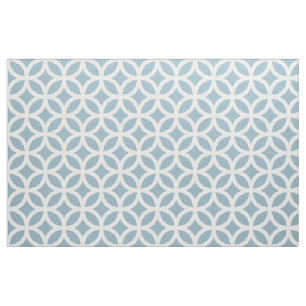 Aquamarine Blue Geometric Pattern Fabric