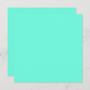 Aquamarine Blue Green Turquoise Solid Colour Card