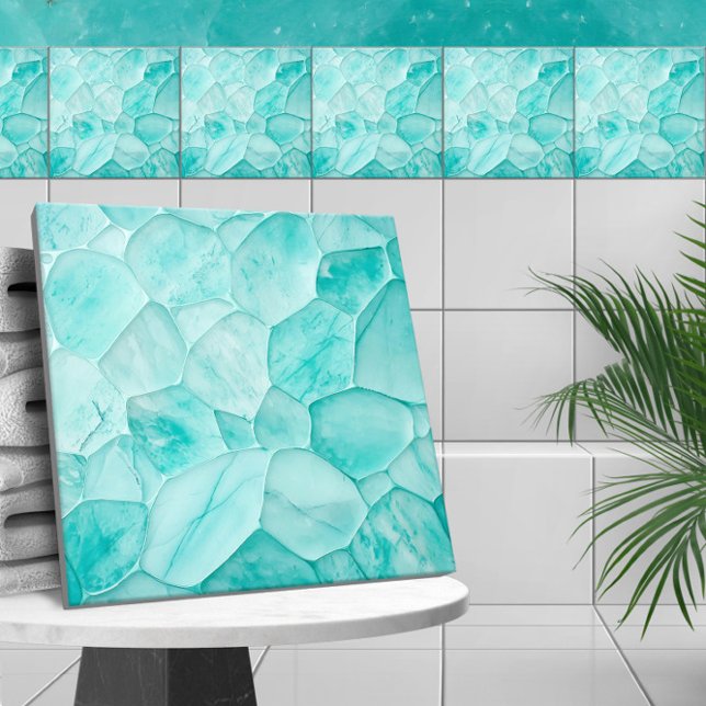 Aquamarine - cells abstract ceramic tile (Creator Uploaded)