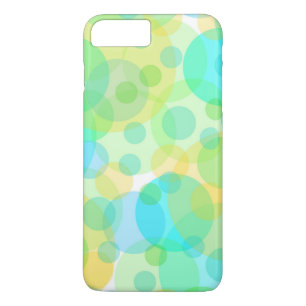 Aquamarine Circles Bubbles Fun Whimsical Art iPhone 8 Plus/7 Plus Case