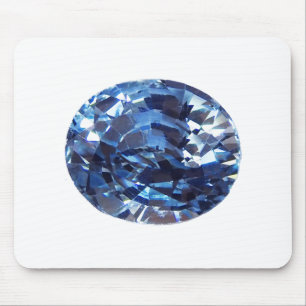 Aquamarine Gemstone, Sky Blue Mouse Pad