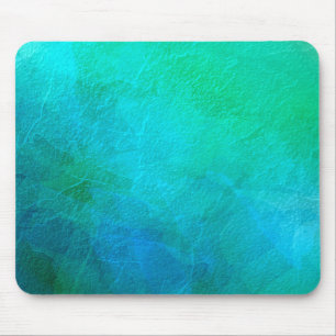 Aquamarine Green Blue Ice Abstract Art Mouse Pad