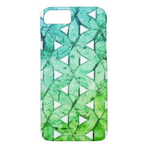 Aquamarine green Mosaic   flower of life iPhone 8/7 Case