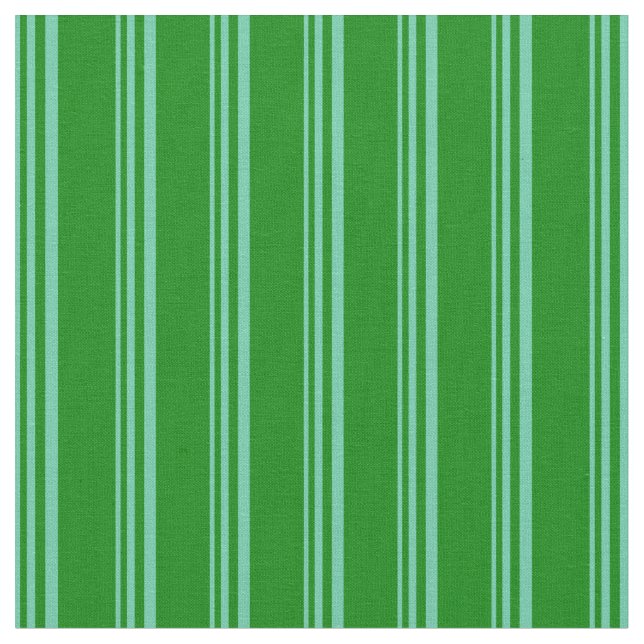 Aquamarine & Green Striped/Lined Pattern Fabric (Close Up)